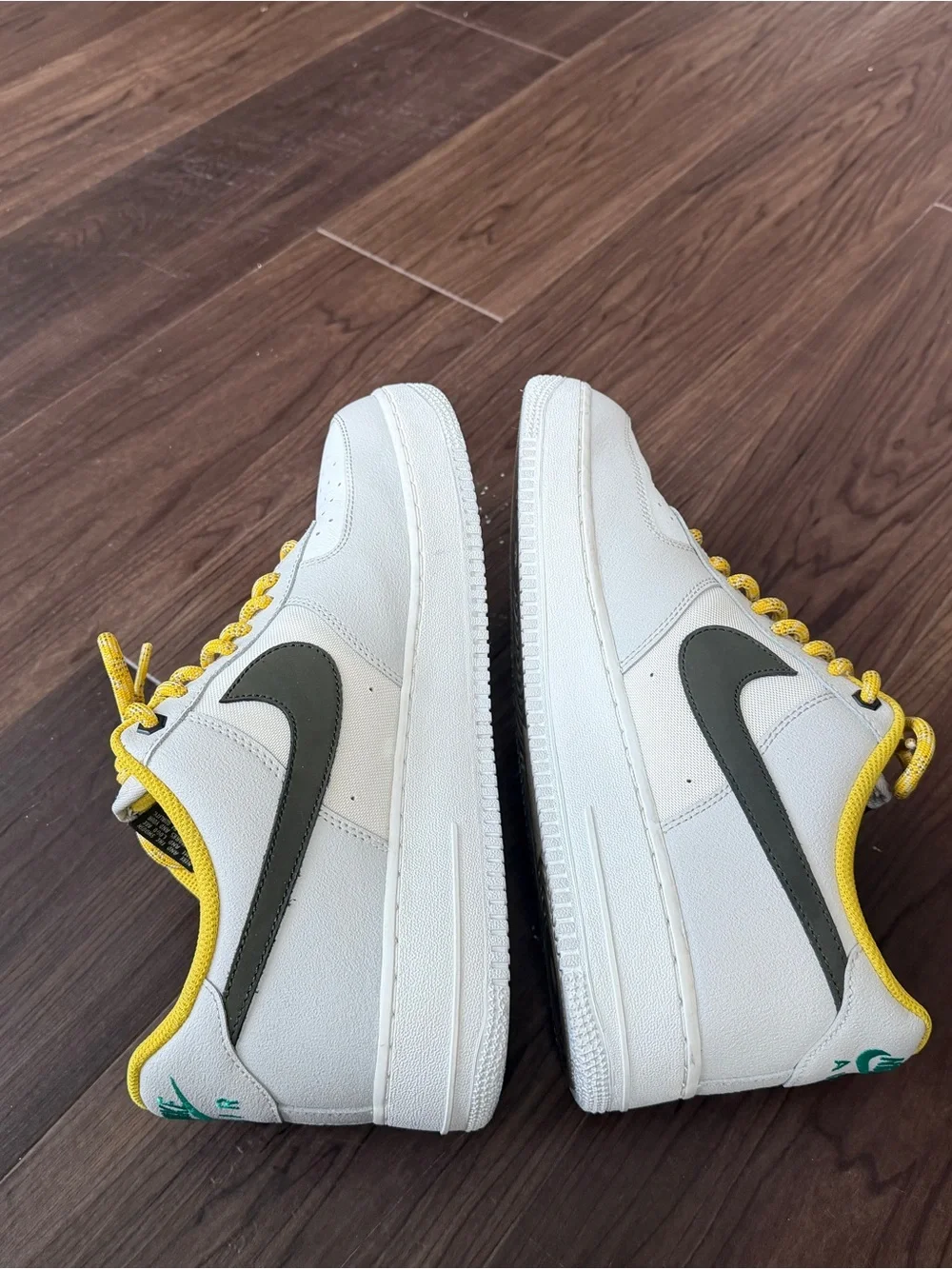 Nike Air Force 1 ‘07 LV8 — White/Olive/Yellow — Men’s Size 12